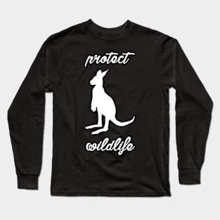 protect wildlife - kangaroo Long Sleeve T-Shirt